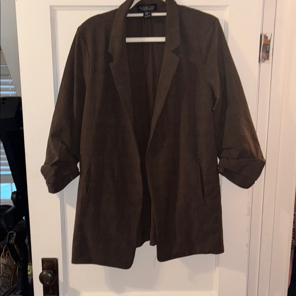 Rachel Zoe Brown Corduroy Relaxed Blazer